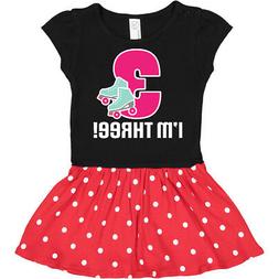 Inktastic 3rd Birthday Roller Skating Toddler Dress Girls Ye