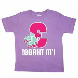 Inktastic 3rd Birthday Roller Skating Toddler T-Shirt Girls 