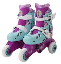 PlayWheels Disney Frozen Glitter Convertible 2-in-1 Skates, 