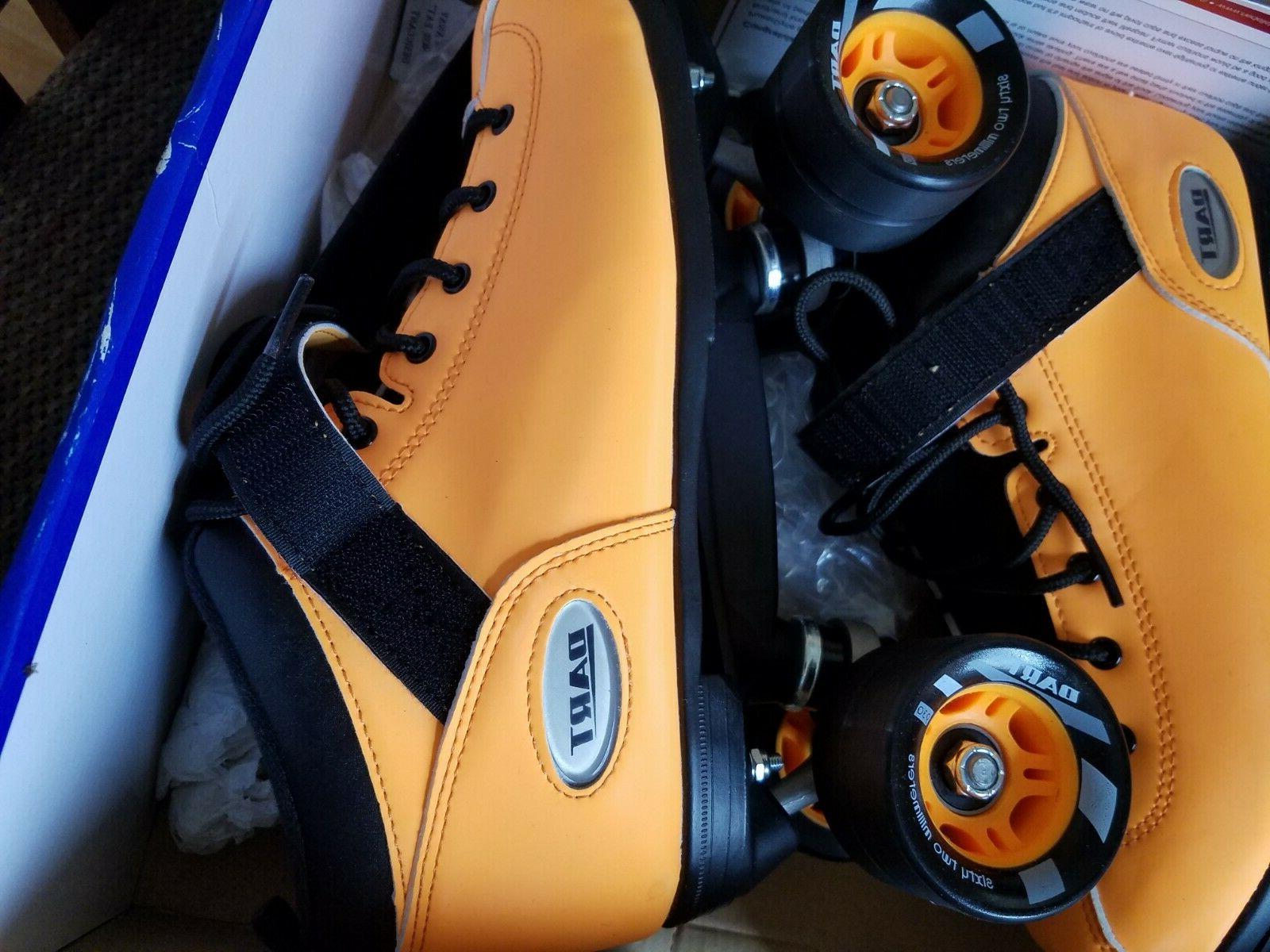 dart roller skates size 8 bright orange