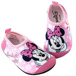 Joah Store Minnie Mouse Water Shoes for Girls Pink Aqua Sock