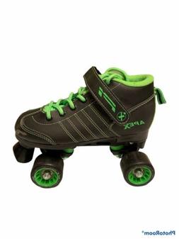Size 4 Black And Green Roller Derby Skates