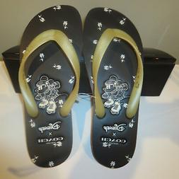 Black Gold Flip Flops-sz 7-limited Ed